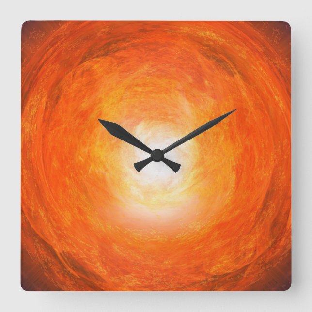 Künstlerisch farbenfrohe Wanduhr (Vorderseite)