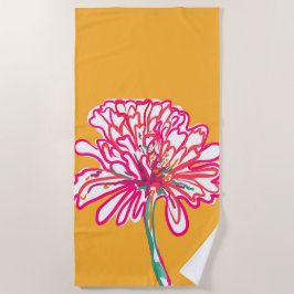 Künstlerisch farbige Blume Strandtuch