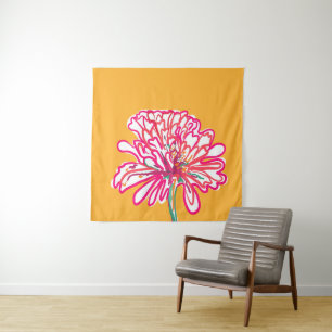 Künstlerisch farbige Blume Wandteppich
