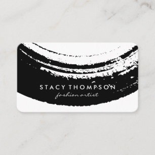 Künstlerisch gebürstetes Schwarz Visitenkarte