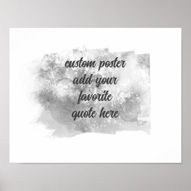Künstlerisch grau und weiß Aquarell ergänzen ein A Poster (Vorne)