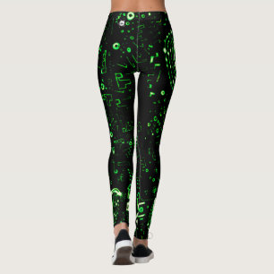 Künstlerisch grünes Schwarz Leggings