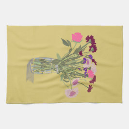 Künstlerisch Happy Colorful Wildblumen +Individuel Geschirrtuch