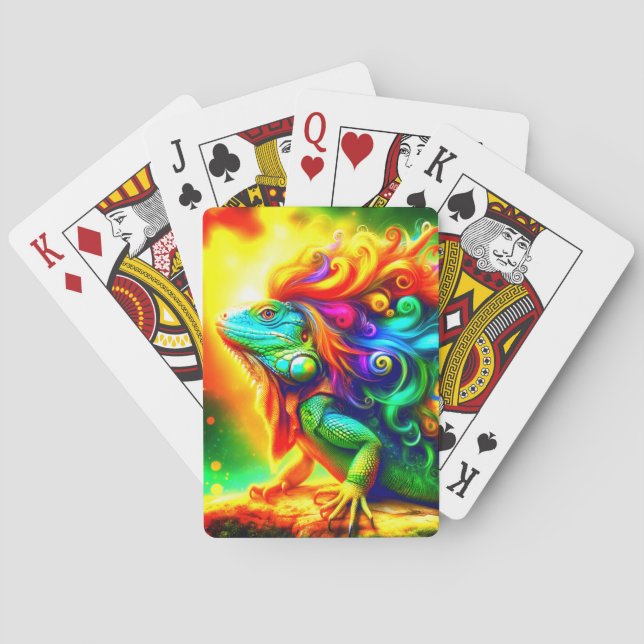 Künstlerisch Iguana Spielkarten (Rückseite)