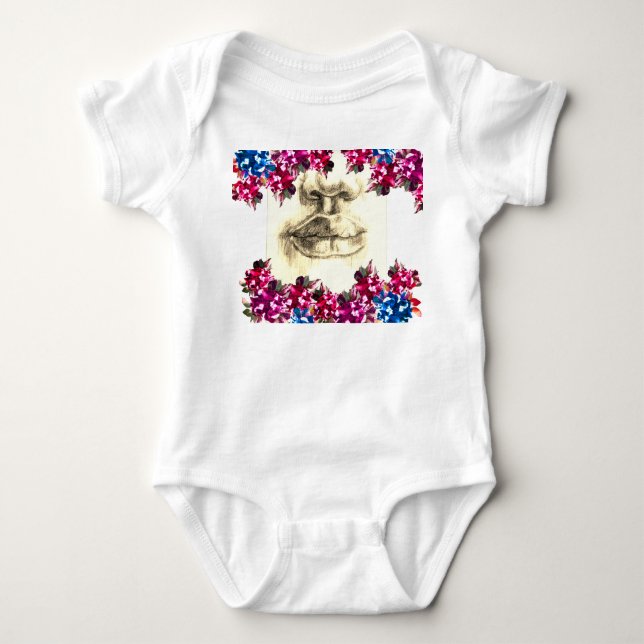 Künstlerisch Jersey Bodysuit Baby Strampler (Vorderseite)