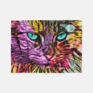 Künstlerisch Kitty Cat Fleecedecke