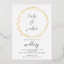 Künstlerisch Laurel Leaf Frame Script Wedding Real