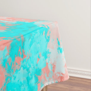 Künstlerisch Modernes Sommerkorallenbad Orange Aqu Tischdecke