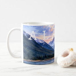 Künstlerisch Reisende lieben Alaska Sonnenuntergan Kaffeetasse