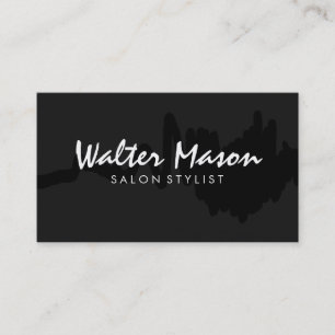 Künstlerisch schwarz gebürstet visitenkarte