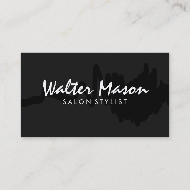 Künstlerisch schwarz gebürstet visitenkarte (Vorderseite)