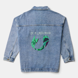 Künstlerisch Sei ein Meerjungfrau Fisch Schwanz Jeansjacke
