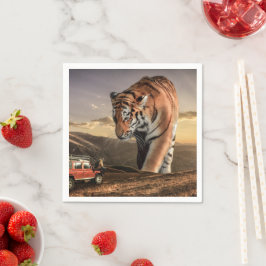 Künstlerisch Tiger Serviette