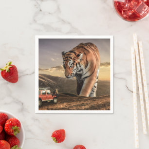Künstlerisch Tiger Serviette