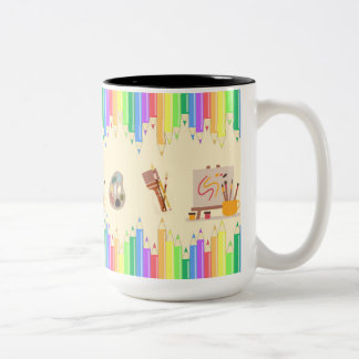 Künstlerisch Verspieltes Zweifarbige Tasse