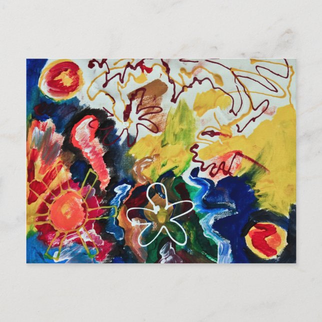 Künstlerische, abstrakte böhmische Kunst Postkarte (Vorderseite)