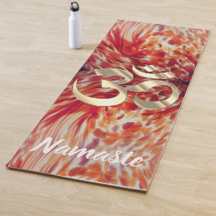 Künstlerische abstrakte Farbstriche OM Symbol Yogamatte