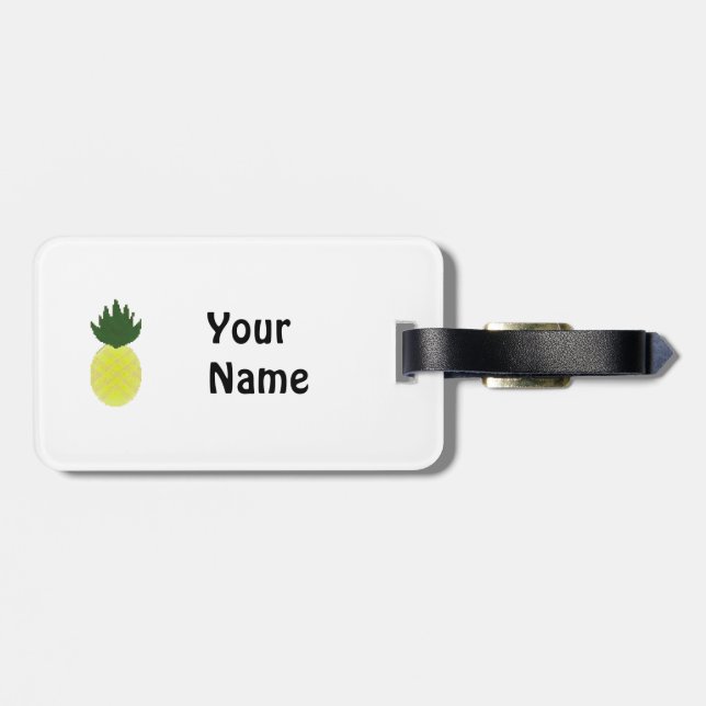 Künstlerische Ananas Gepäckanhänger (Rückseite horizontal)