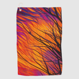 Künstlerische Baumzweige Golfhandtuch