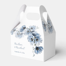 Künstlerische blaue Blumen Weiße Hochzeit Geschenkschachtel