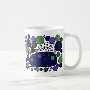 Künstlerische blaue Pottwal-abstrakte Kunst Kaffeetasse