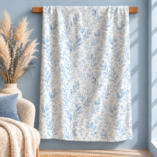 Künstlerische Blaue Salbei Cottagecore Wilde Blume Sherpadecke