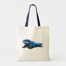 Künstlerische Blue Iguana Canvas-Tasche