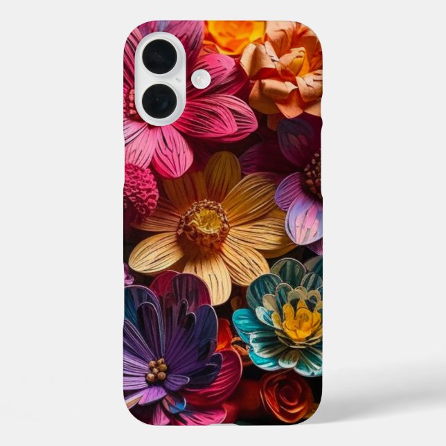 Künstlerische Blume - Fall iPhone 16 Plus Hülle (Rückseite)