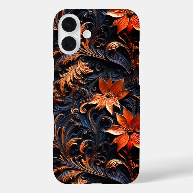Künstlerische Blume - Fall iPhone 16 Plus Hülle (Rückseite)