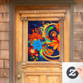 Künstlerische Blume Fensteraufkleber