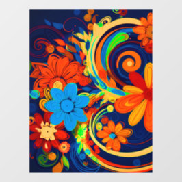 Künstlerische Blume Fensteraufkleber