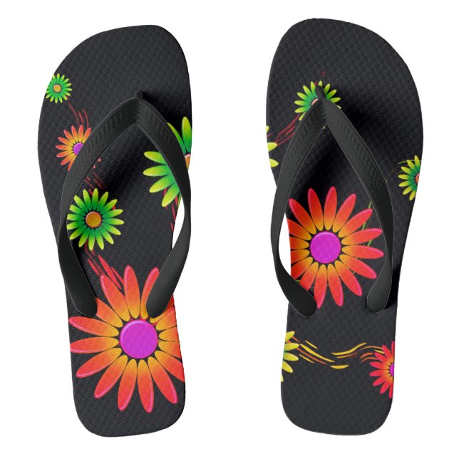 Künstlerische Blume Flip Flops (Fußbett)