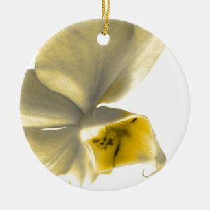 Künstlerische Blume in Gelbtönen Keramikornament