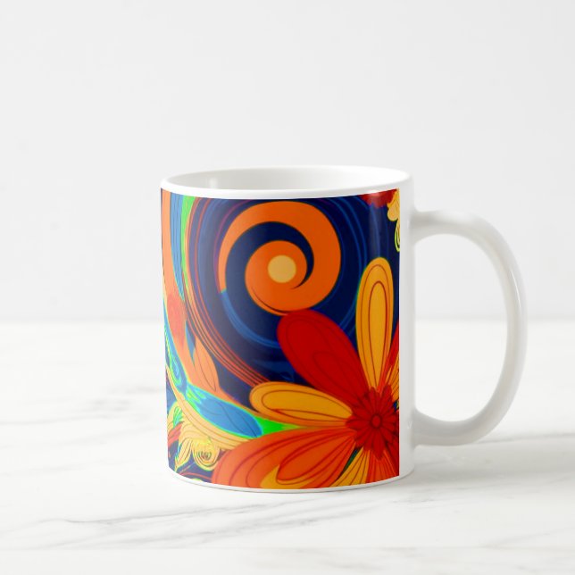 Künstlerische Blume Kaffeetasse (Rechts)