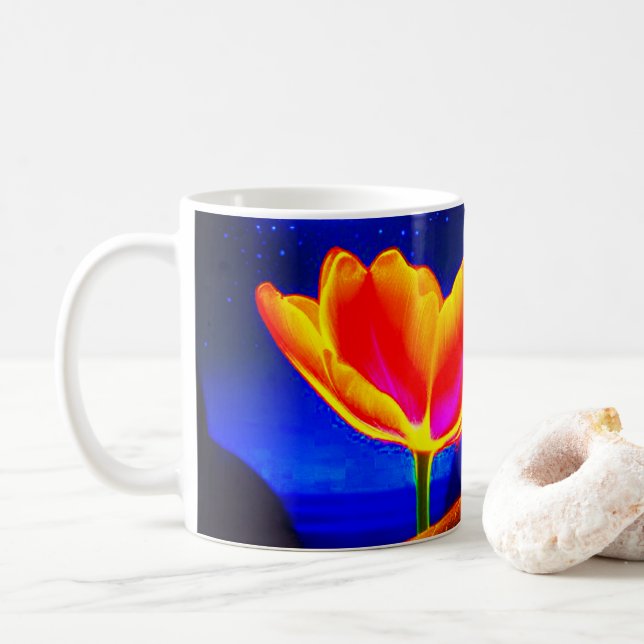 Künstlerische Blume Kaffeetasse (Mit Donut)