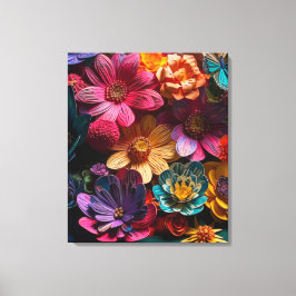Künstlerische Blume Leinwanddruck
