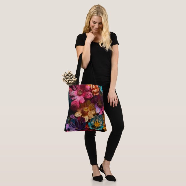 Künstlerische Blume Tasche (Am Model)