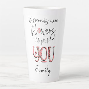 Künstlerische Blume Typografie Anführungsname Milchtasse