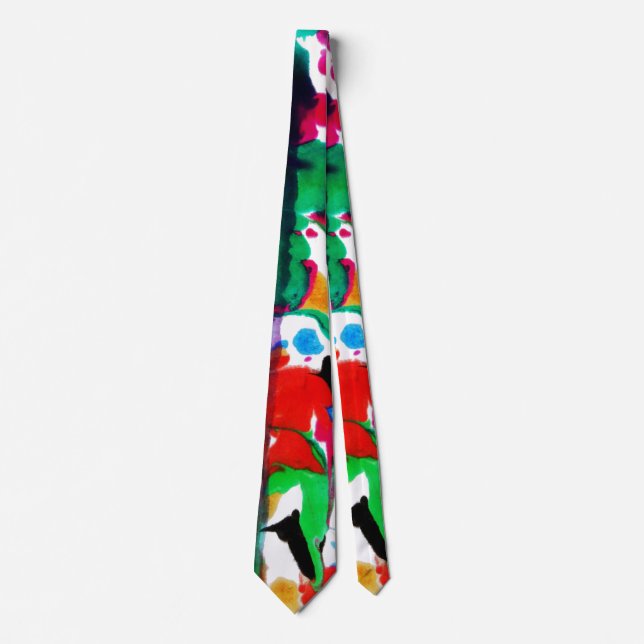 Künstlerische Blumen Krawatte (Vorderseite)
