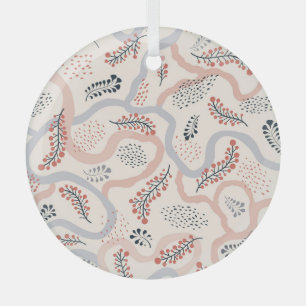 Künstlerische Blumenmuster, dekorative Herbstdekor Ornament Aus Glas