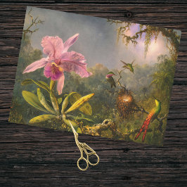 Künstlerische brasilianische Kattelya Orchid und 3 Seidenpapier