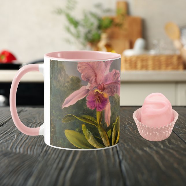 Künstlerische brasilianische Kattelya Orchid und 3 Tasse (Von Creator hochgeladen)