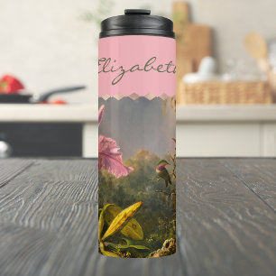 Künstlerische brasilianische Kattelya Orchid und 3 Thermosbecher