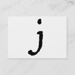 Künstlerische Buchstabe-"J-" Handmit buchstaben Visitenkarte