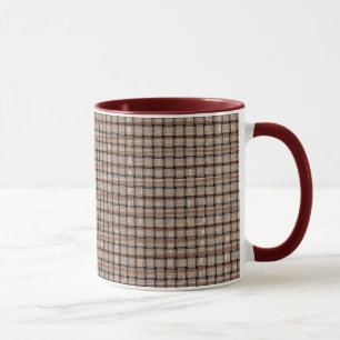 Künstlerische Burlap Brown Beige Tan Weave Funky T Tasse