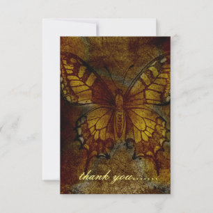 Künstlerische Butterfly-Note oder Dankeskarte