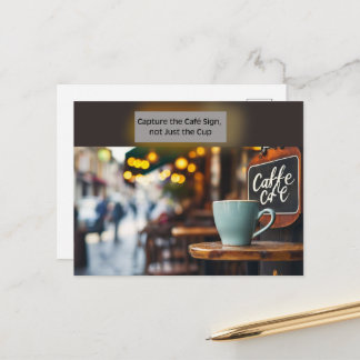 Künstlerische Café-Zitat-Postkarte Postkarte