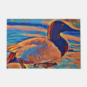 Künstlerische Canvasback-Enten-Foto-Malerei Fußmatte