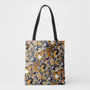 Künstlerische Collage gebrochener Tiles-Brown Blue Tasche