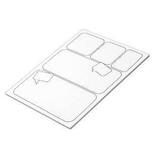 Künstlerische Comicen - Vorlagen der Blanken Leis Notizblock